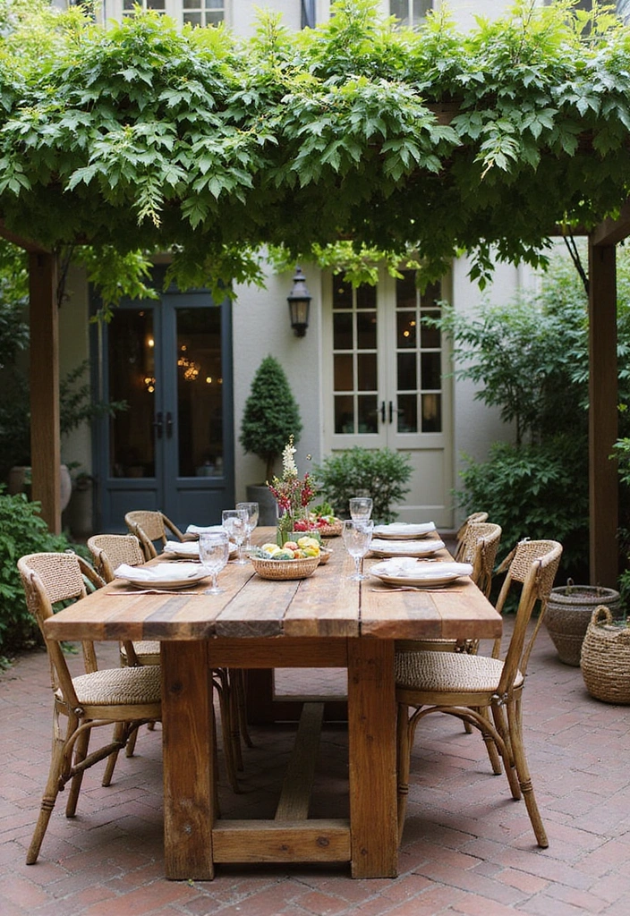22 Outdoor Living Ideas for a Sustainable Home Decor - 13. Outdoor Dining Spaces