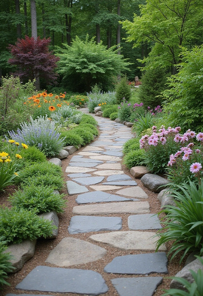 22 Outdoor Living Ideas for a Sustainable Home Decor - 5. Natural Stone Pathways