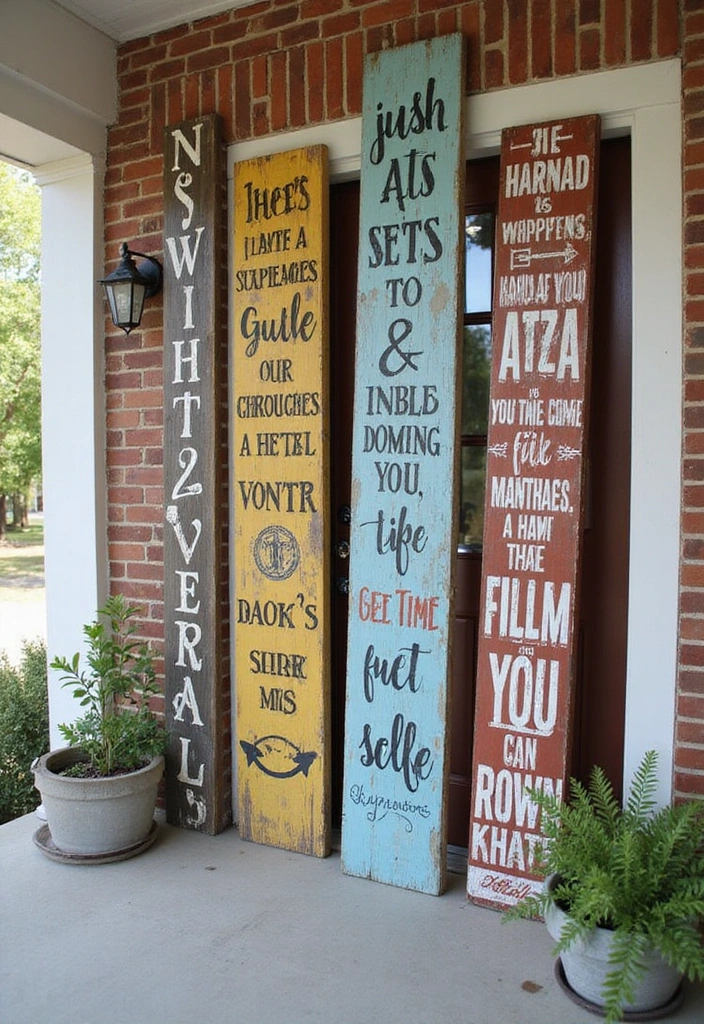 22 Porch Ideas Entrance for Bohemian Outdoor Living Spaces - 16. Unique Porch Signage