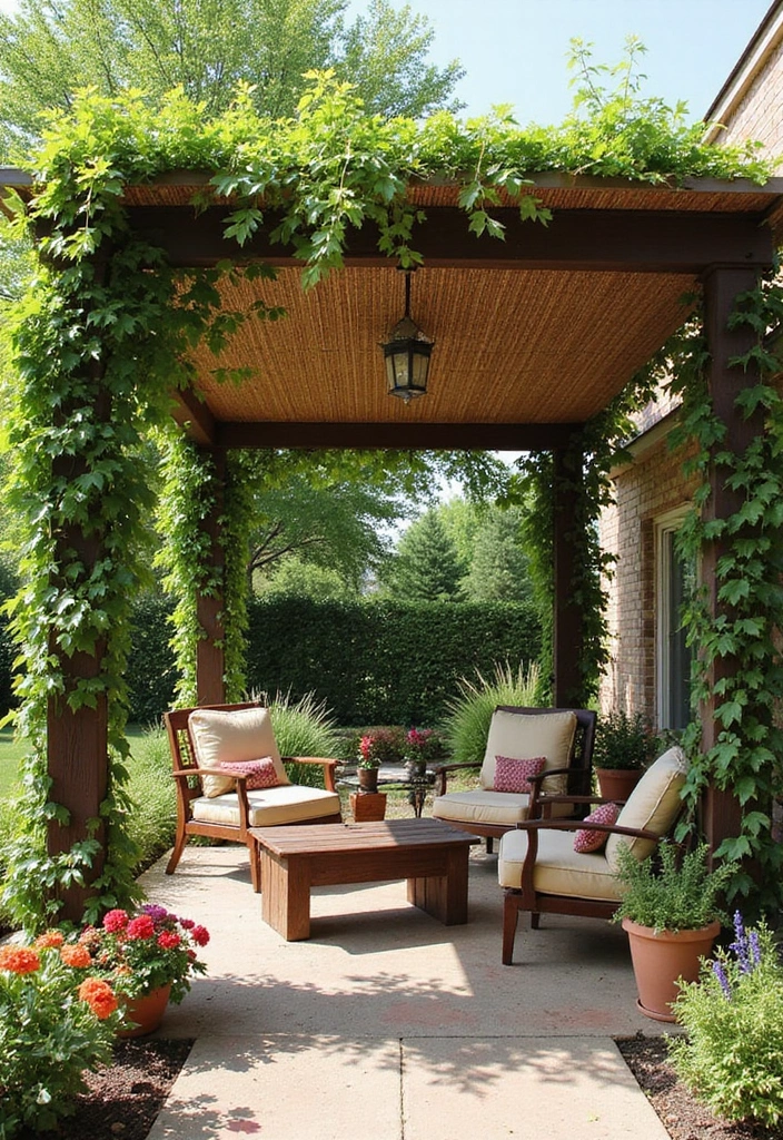 23 Backyard Patio Ideas for Sustainable Outdoor Living - 11. Natural Shade Structures