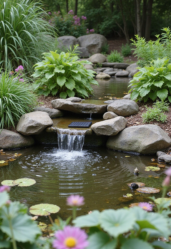 23 Backyard Patio Ideas for Sustainable Outdoor Living - 16. Sustainable Water Features