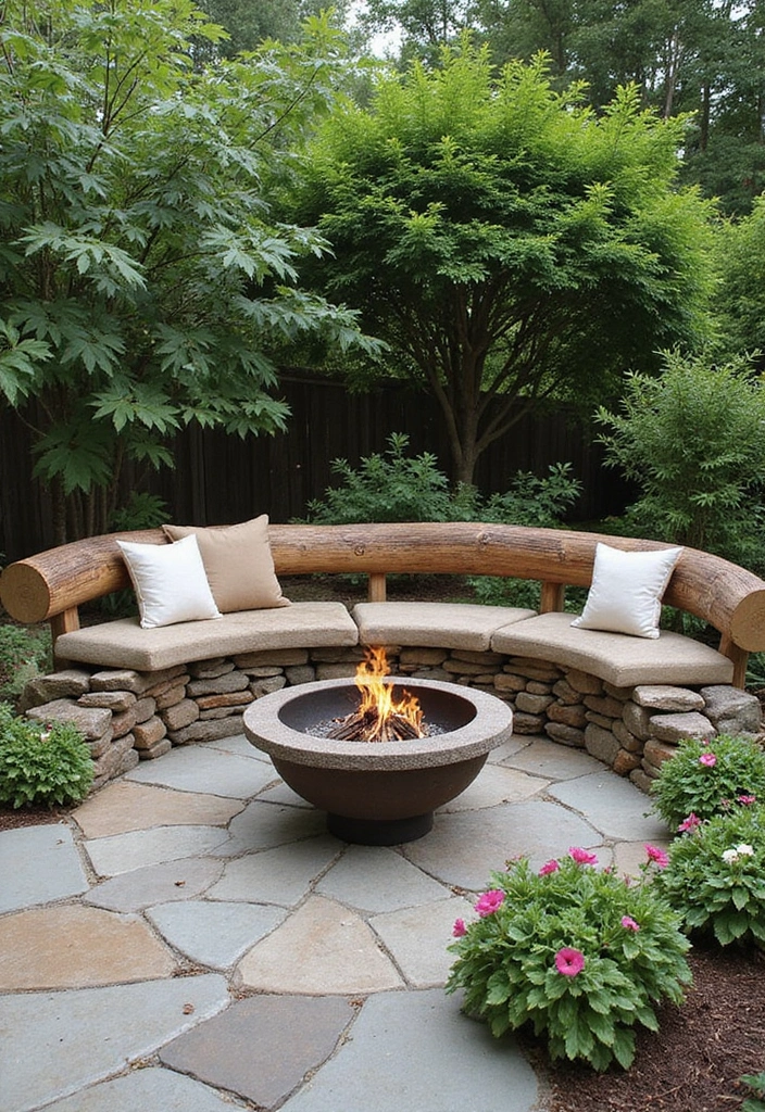 23 Backyard Patio Ideas for Sustainable Outdoor Living - 17. Natural Seating Areas