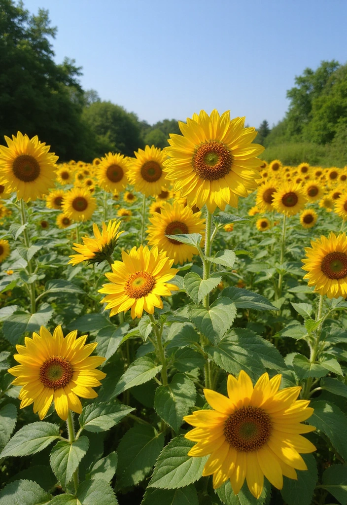 23 Backyard Patio Ideas for Sustainable Outdoor Living - 18. Sunflower Gardens