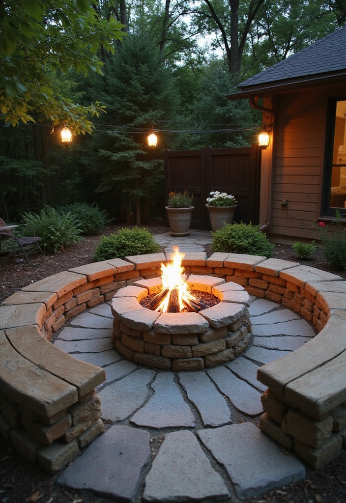 23 Backyard Patio Ideas for Sustainable Outdoor Living - 3. Eco-Friendly Fire Pits