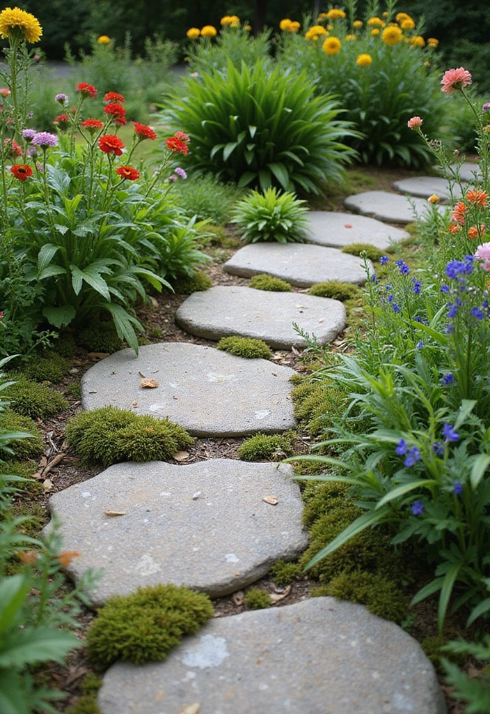 23 Backyard Patio Ideas for Sustainable Outdoor Living - 6. Natural Stone Pathways