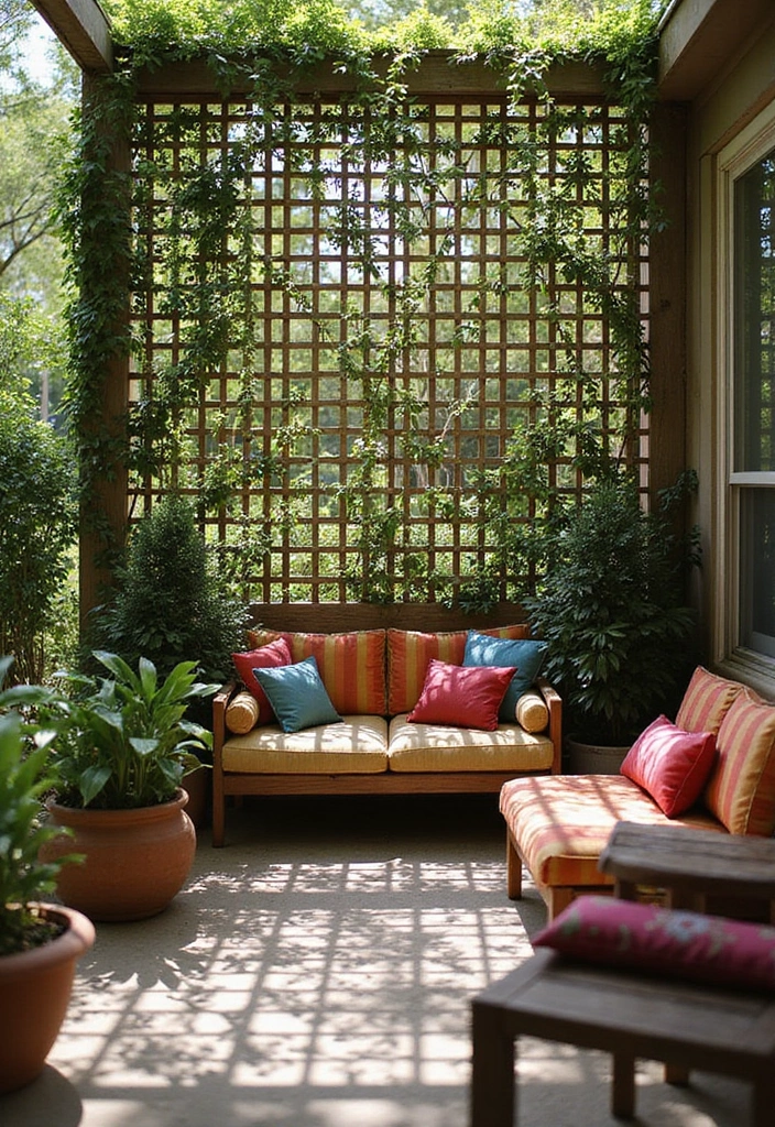 23 Backyard Privacy Ideas From Neighbors - 11. Privacy Lattice Panels