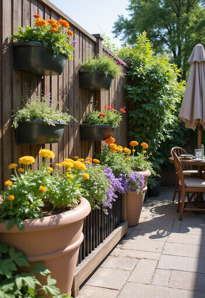 23 Backyard Privacy Ideas From Neighbors - 13. Fencing with Built-in Planters