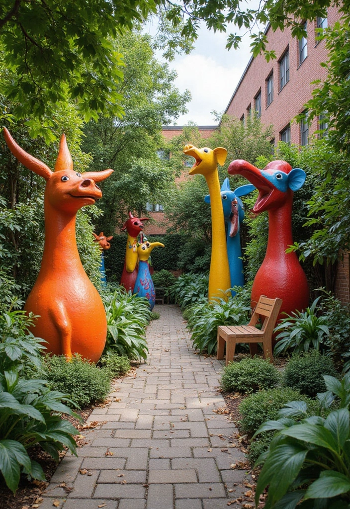 23 Backyard Privacy Ideas From Neighbors - 19. Outdoor Art Installations