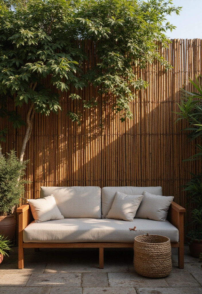 23 Backyard Privacy Ideas From Neighbors - 4. Bamboo Fencing