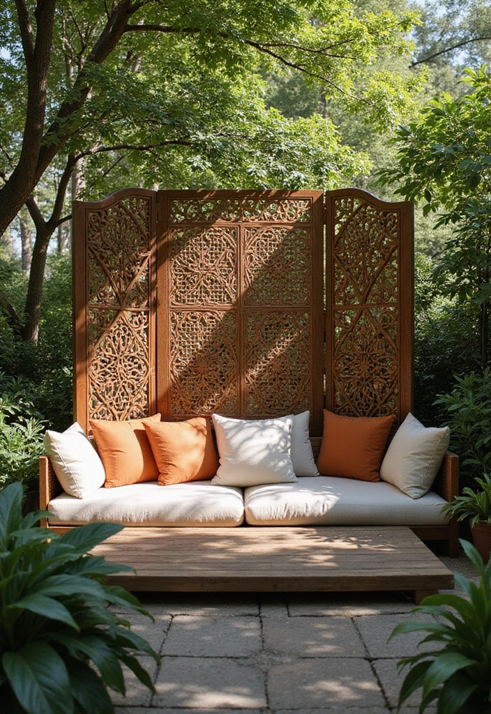 23 Backyard Privacy Ideas From Neighbors - 7. Decorative Outdoor Screens