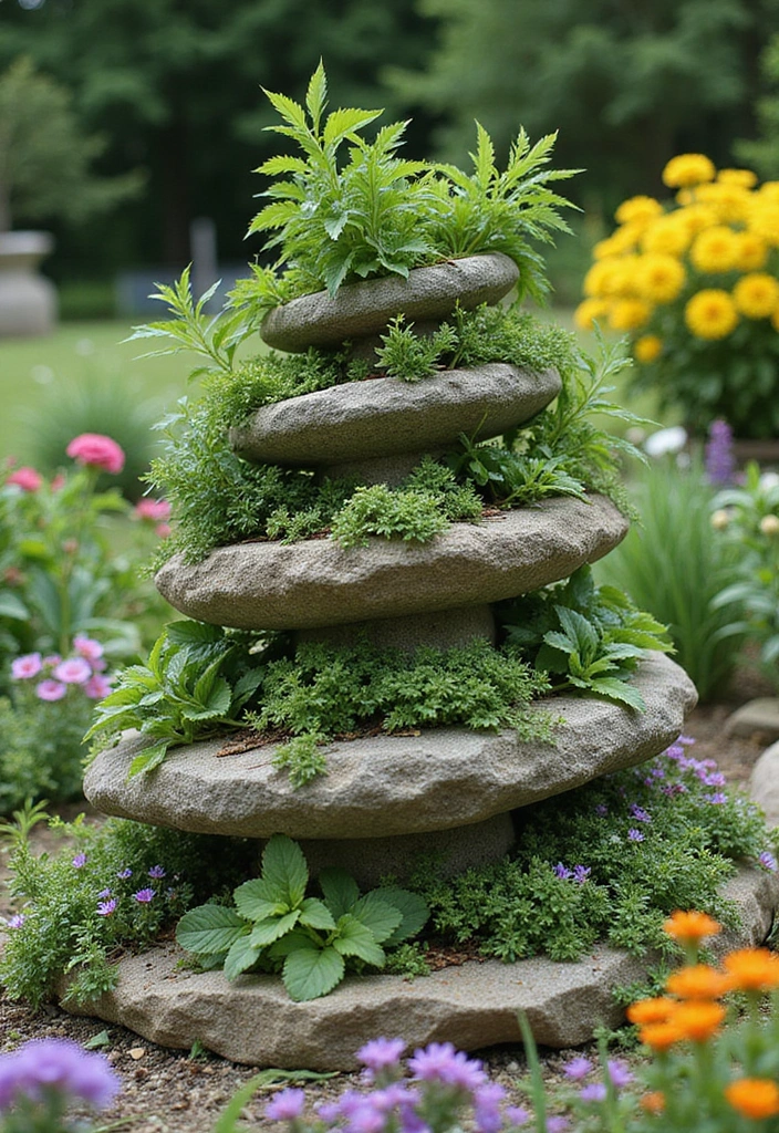 23 Cheap Backyard Ideas for Affordable Outdoor Living - 13. Herb Spiral Garden
