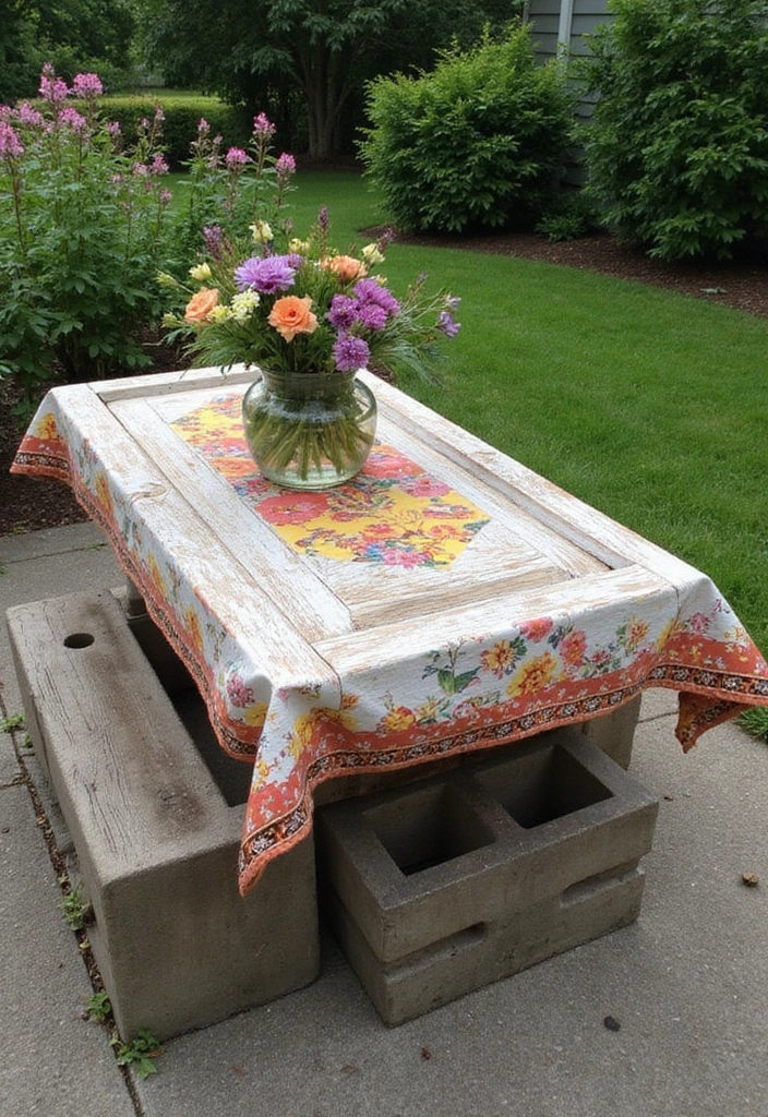23 Cheap Backyard Ideas for Affordable Outdoor Living - 16. Simple Outdoor Table