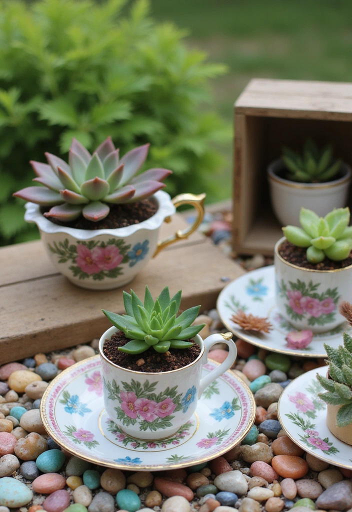 23 Cheap Backyard Ideas for Affordable Outdoor Living - 17. Creative Succulent Arrangements