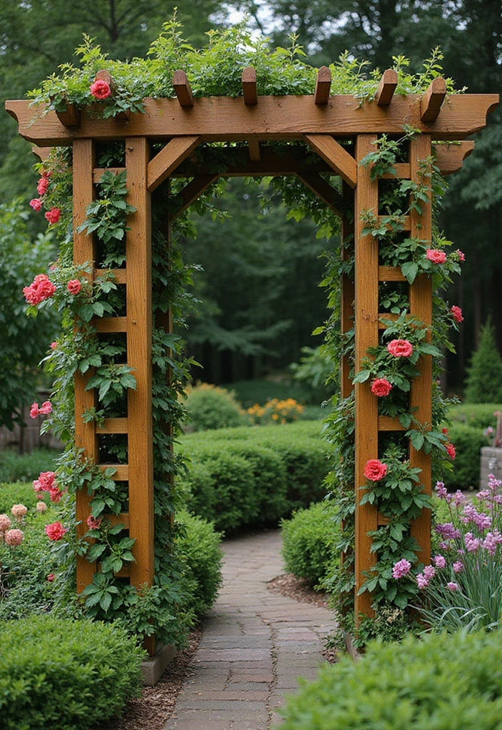 23 Cheap Backyard Ideas for Affordable Outdoor Living - 21. DIY Garden Trellis