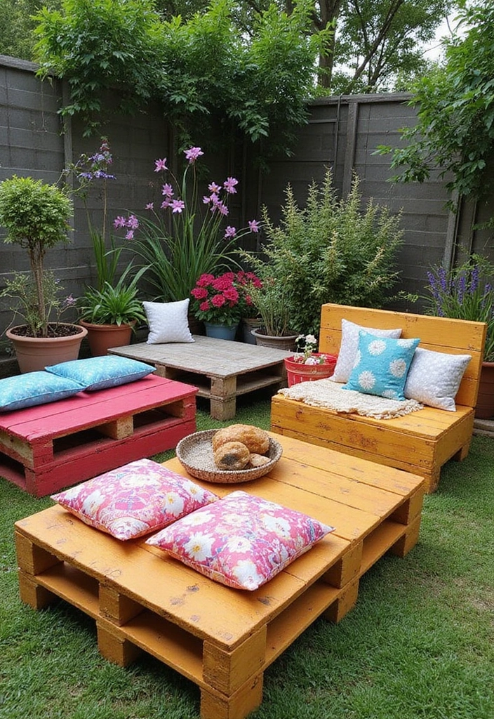 23 Cheap Backyard Ideas for Affordable Outdoor Living - 3. Upcycled Pallet Furniture