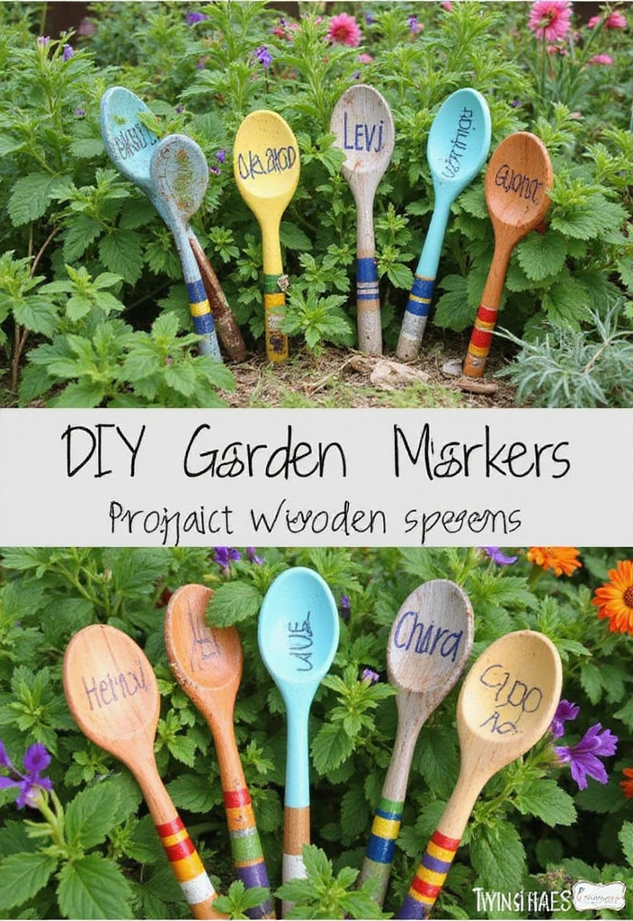 23 Cheap Backyard Ideas for Affordable Outdoor Living - 7. Charming DIY Garden Markers
