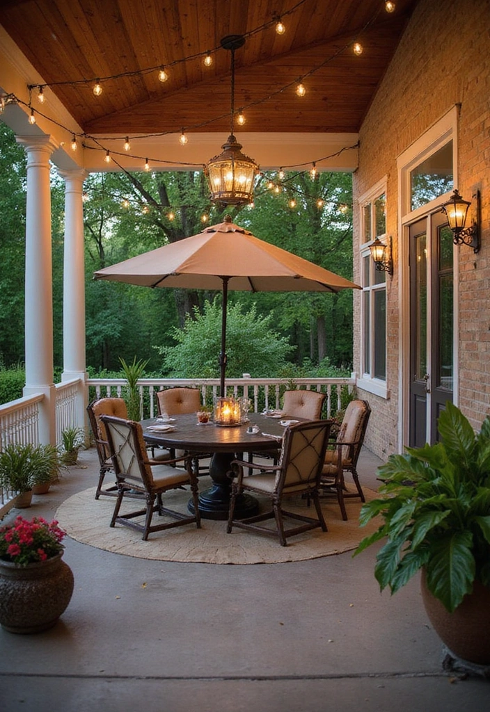 23 Double Wide Front Porch Ideas for Cozy Outdoor Living - 5. Outdoor Dining Paradise