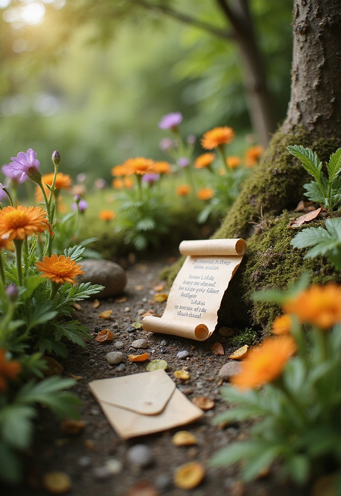 23 Enchanting Fairy Garden Ideas for Your Home Decor - 17. Fairy Garden Notes