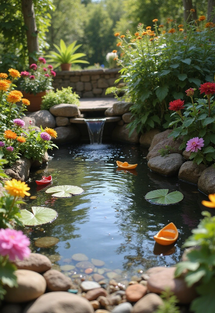 23 Enchanting Fairy Garden Ideas for Your Home Decor - 3. Fairy Garden Pond