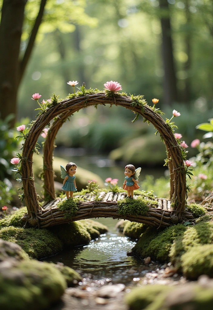 23 Enchanting Fairy Garden Ideas for Your Home Decor - 4. Whimsical Fairy Bridge
