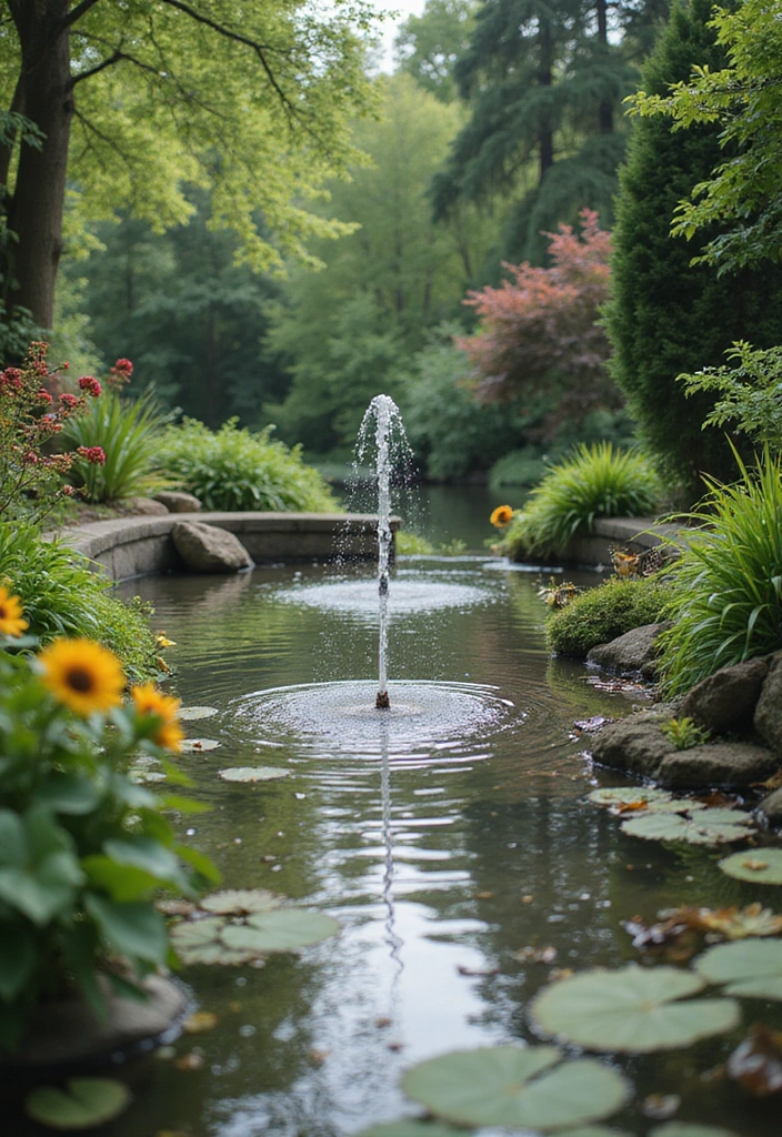 23 Garden Ideas for Sustainable Outdoor Living - 8. Water Features: Calm and Serenity