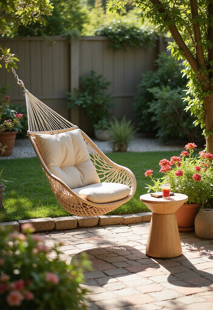 23 Hammock Ideas for Your Backyard Retreat - 15. Hammock with Side Table