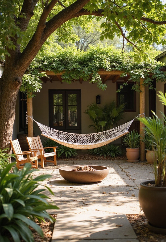 23 Hammock Ideas for Your Backyard Retreat - 4. Rustic Wooden Hammock