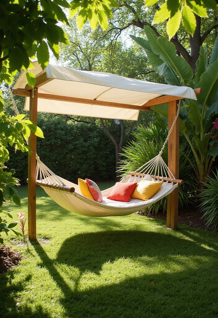 23 Hammock Ideas for Your Backyard Retreat - 6. Hammock with Canopy