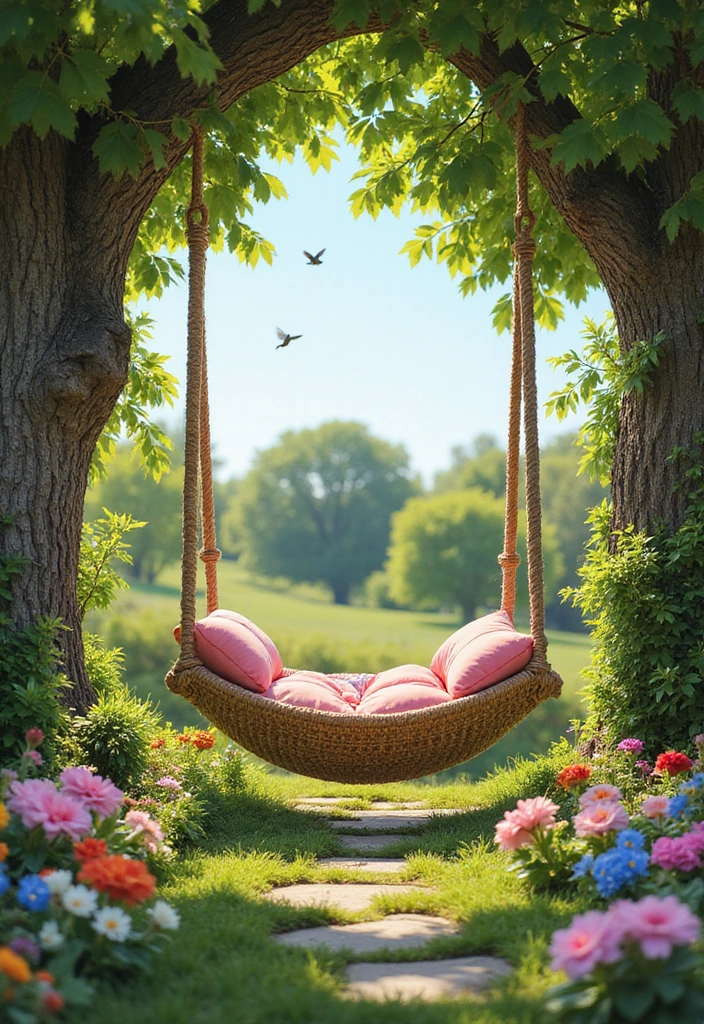 23 Hammock Ideas for Your Backyard Retreat - 8. Hammock Garden Swing