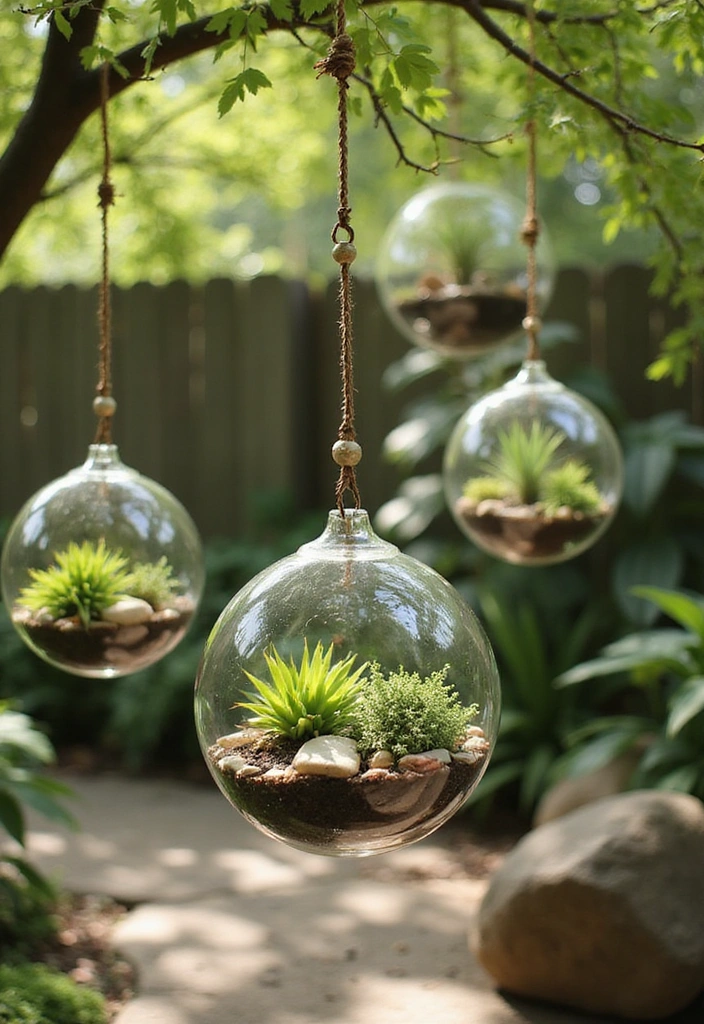 23 Hanging Plants Indoor Ideas for Outdoor Living Spaces - 22. Hanging Garden Globes