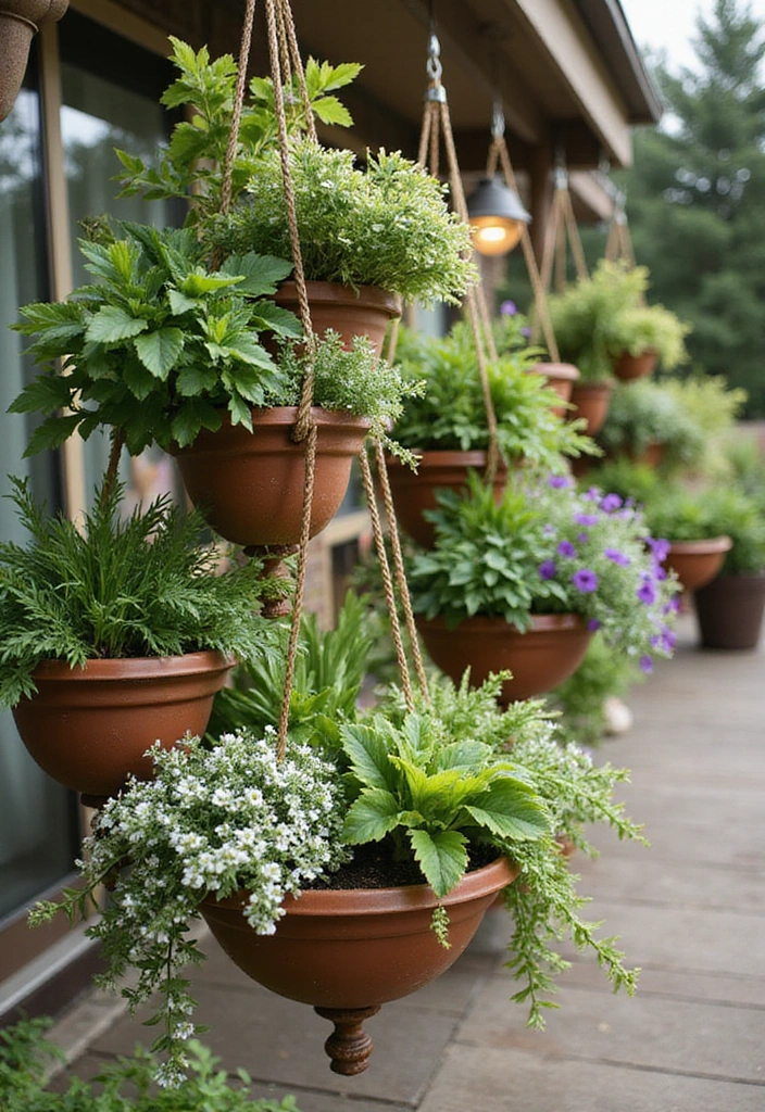 23 Hanging Plants Indoor Ideas for Outdoor Living Spaces - 23. Multi-Tiered Hanging Planters