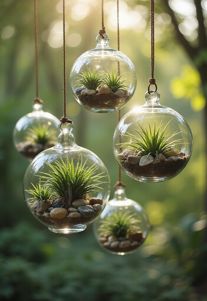 23 Hanging Plants Indoor Ideas for Outdoor Living Spaces - 5. Hanging Terrariums