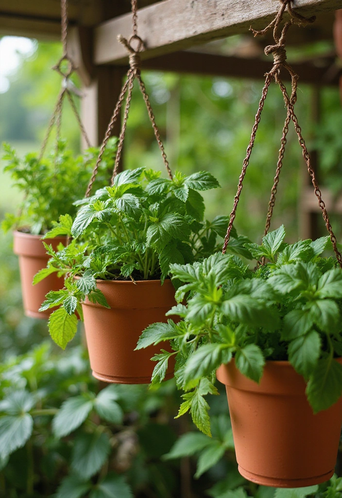 23 Hanging Plants Indoor Ideas for Outdoor Living Spaces - 8. Hanging Herb Garden