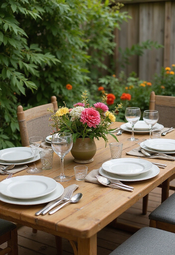 23 Outdoor Patio Ideas: Sustainable Solutions for Your Outdoor Living Space - 11. Outdoor Dining Areas with Natural Elements