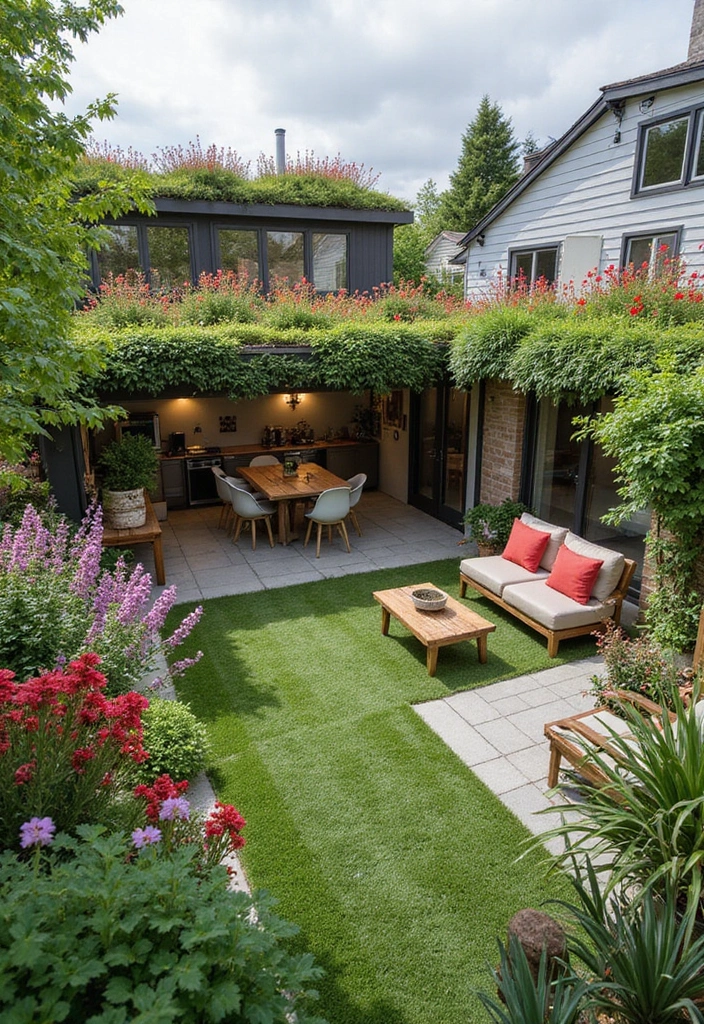 23 Outdoor Patio Ideas: Sustainable Solutions for Your Outdoor Living Space - 9. Green Roof Patios