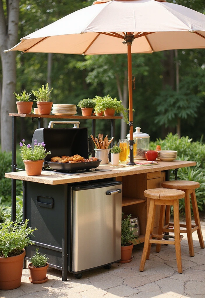 23 RV Yard Ideas for Outdoor Living - 2. Functional Outdoor Kitchen