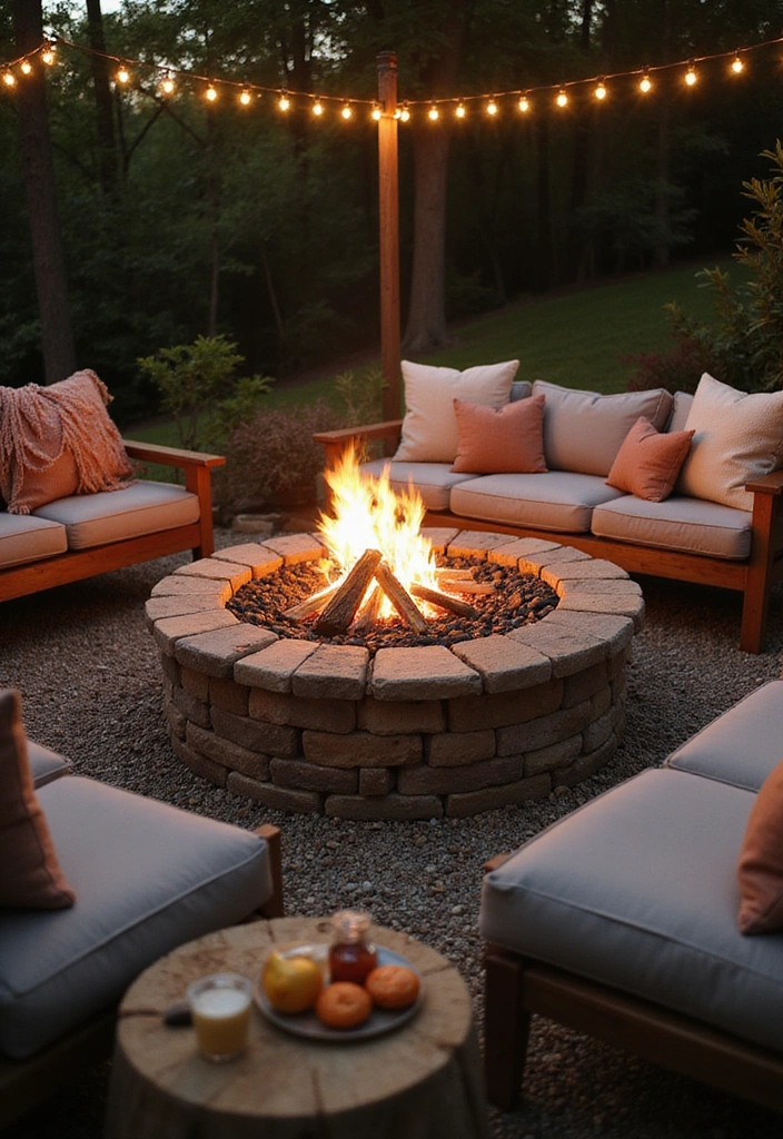 23 RV Yard Ideas for Outdoor Living - 4. Fire Pit for Cozy Nights