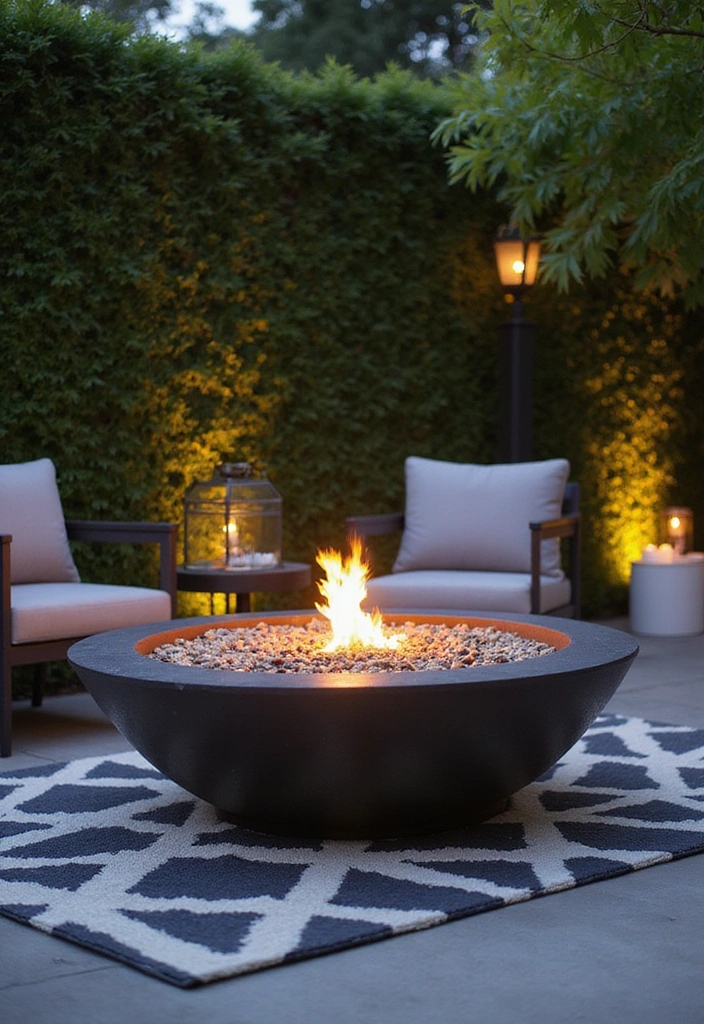 24 Backyard Fire Pit Ideas Lounge Areas Outdoor Living - 2. Modern Fire Bowl