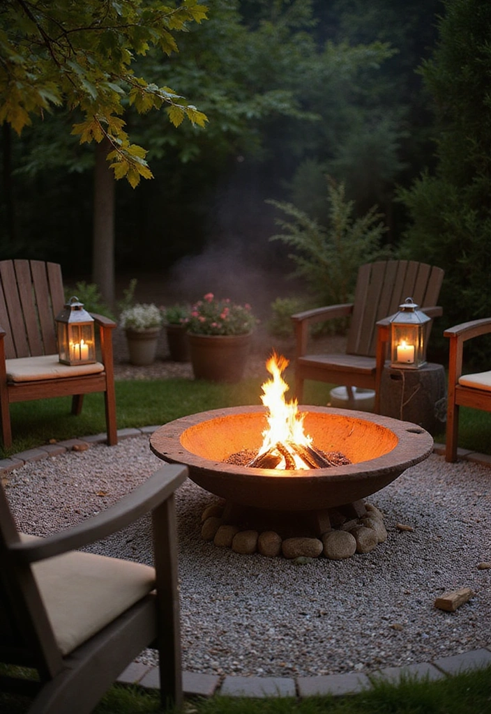 24 Backyard Fire Pit Ideas Lounge Areas Outdoor Living - 8. Fire Pit Surrounded by Gravel