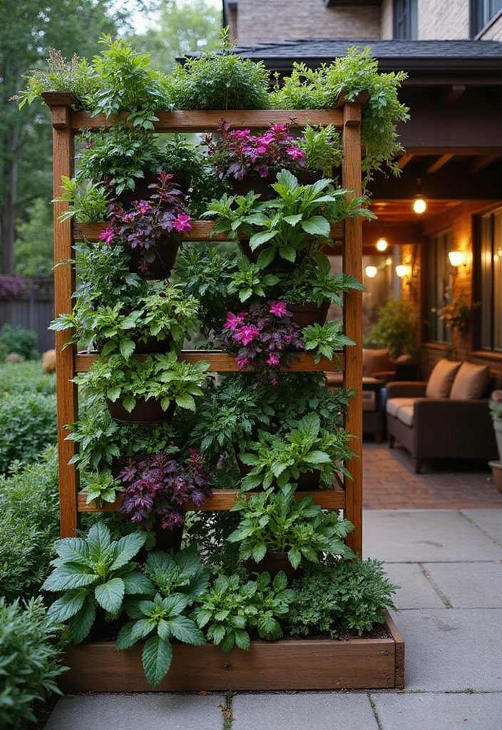 24 Eco-Friendly Backyard Patio Ideas for Outdoor Living - 2. Vertical Gardens for a Lush Look