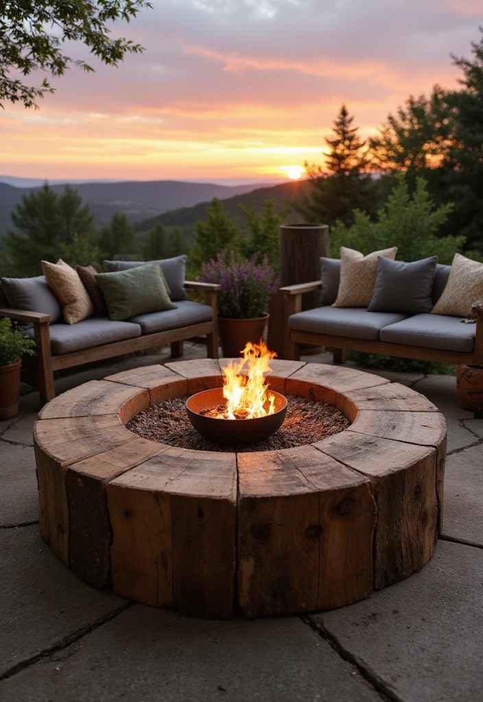 24 Eco-Friendly Firepits for Stylish Outdoor Living - 1. Reclaimed Wood Firepit