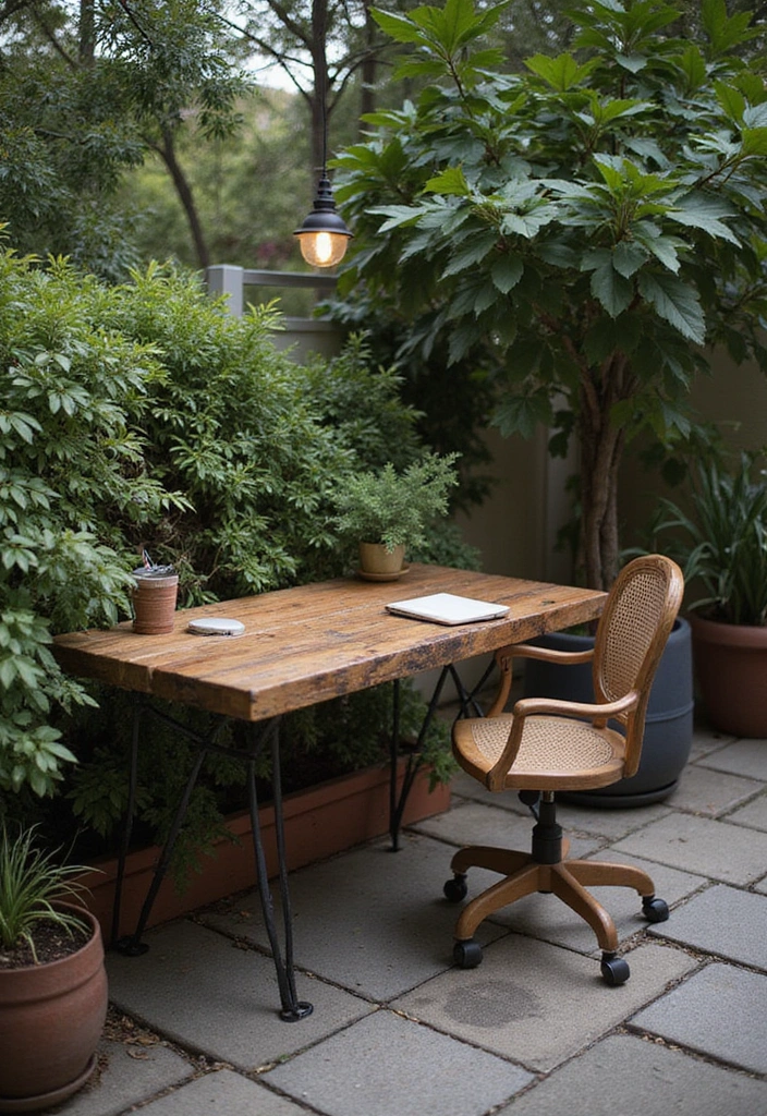24 Outdoor Living Space Ideas for Your Eco-Friendly Patio - 15. Outdoor Workspace