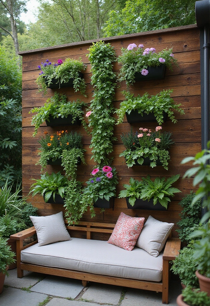 24 Outdoor Living Space Ideas for Your Eco-Friendly Patio - 2. Vertical Gardens