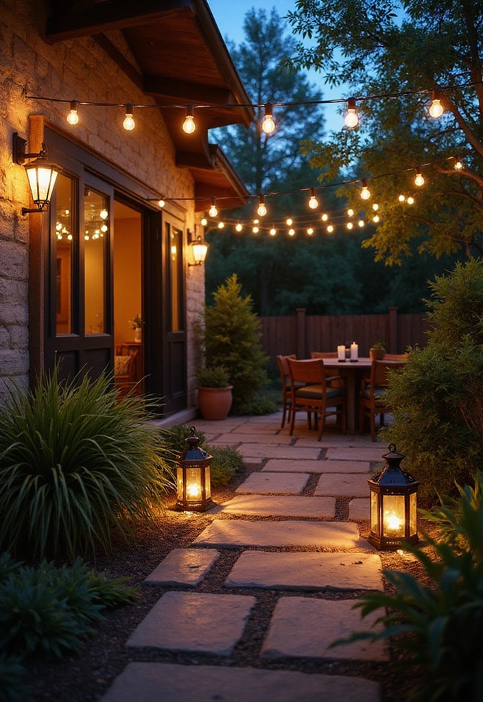 24 Outdoor Living Space Ideas for Your Eco-Friendly Patio - 3. Sustainable Outdoor Lighting