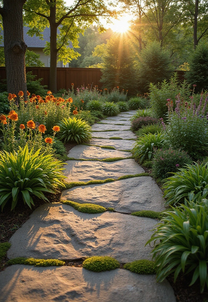 24 Outdoor Living Space Ideas for Your Eco-Friendly Patio - 6. Natural Stone Pathways