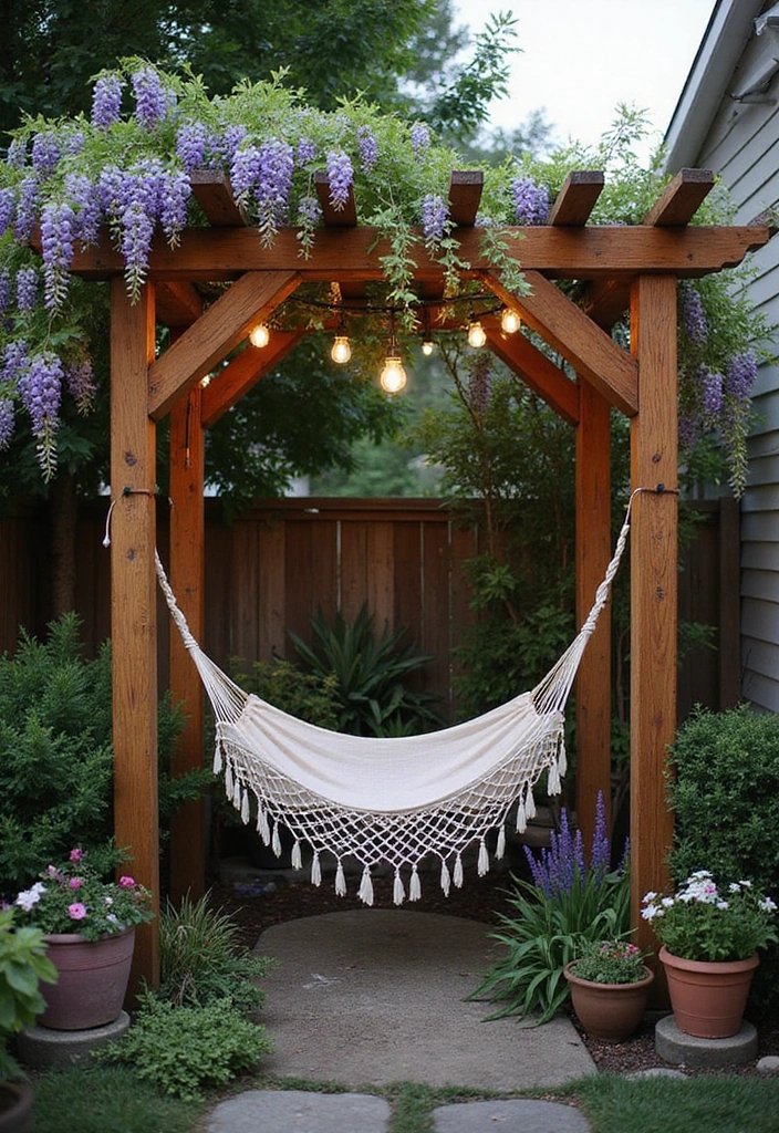 24 Patio Roof Extension Ideas for Small Outdoor Spaces - 1. Rustic Wooden Pergola