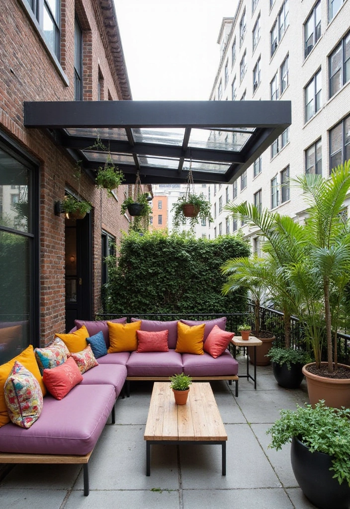 24 Patio Roof Extension Ideas for Small Outdoor Spaces - 20. Urban Chic Roof Extension