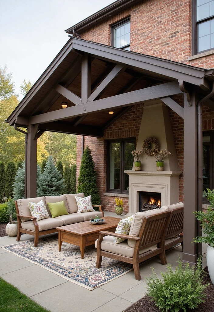 24 Patio Roof Extension Ideas for Small Outdoor Spaces - 22. Outdoor Living Room