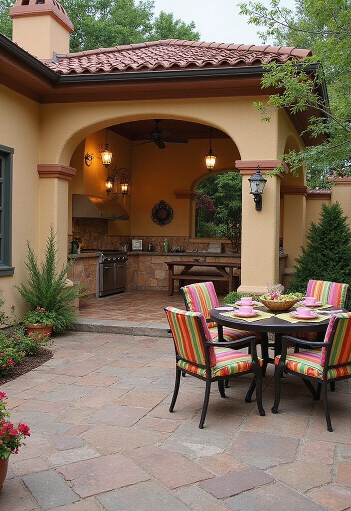 24 Pool Pavilion Ideas for Luxury Outdoor Living - 13. Mediterranean Inspired Pavilion
