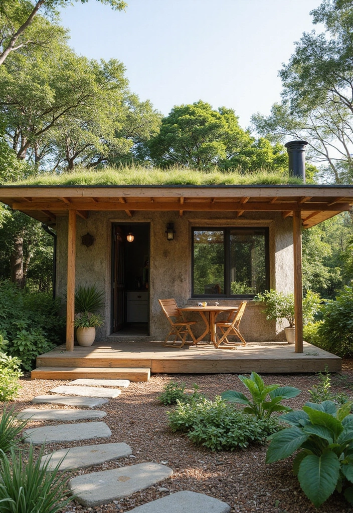 24 Pool Pavilion Ideas for Luxury Outdoor Living - 15. Eco-Friendly Pavilion